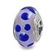 Galaxy Gold GG 925 Sterling Silver Genuine Murano Glass Charm, Blue Lady... - $18.80