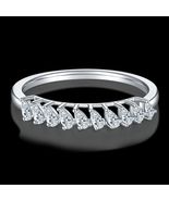 10k/14k/18k white gold ring with diamonds Elegant Moissanite &amp; Diamond - £274.72 GBP+