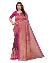 Venkatagiri Printed Art Silk with Blouse Piece Saree sari - £3.89 GBP