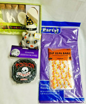 Halloween Party Coasters Bags Favors Doll Table-Cover Orange Purple Lot of 5 - £20.06 GBP