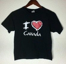 X Designs &quot;I 3 Canada&quot; Printed Black Kid&#39;s T-SHIRT, Free Shipping - £6.41 GBP