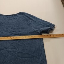 Vintage 90s Silhouettes Chambray  Denim Top Statement Buttons Blue Women's XL  image 4