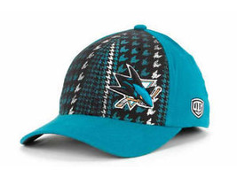 San Jose Sharks OTH NHL Hockey Canal Houndstooth One Size Stretch Fit Cap Hat - £16.40 GBP