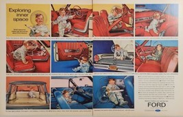 1963 Print Ad Ford Station Wagons Little Boy in Space Suit Plays in Car - £16.97 GBP