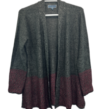 Karen Scott Cardigan Sweater Black Size XXL Open Front Knit Plus Size Cozy - £19.44 GBP