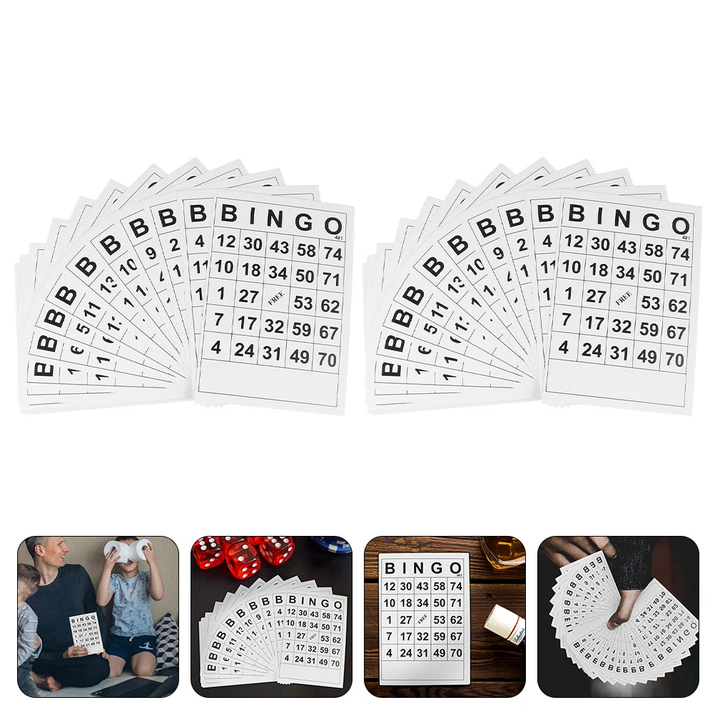 Bingo Game Sheets Easy Read Jumbo Bingo Paper Game Cards Classic Bingo Cards - £16.38 GBP