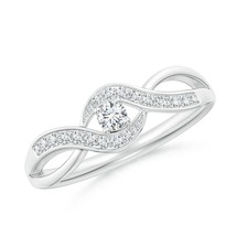 Angara Lab-Grown 0.26 Ct Round Diamond Infinity Promise Ring in Sterling... - £266.79 GBP