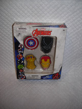 Marvel Avengers 4 Piece Metal Pin Set Cap Iron Man Black Panther Gauntlet  - £10.05 GBP
