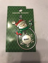 Christmas Tree Ornament Snowman “Asher” Vintage Rare Ships N 24h - $25.15