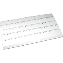 White Faux Leather 45 Pair Post Earring Jewelry Display Case Insert 14 1/8&quot; - £19.27 GBP