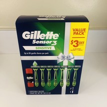 GILLETTE Sensor 3 Sensitive Gift Pack 7 Disposable 3-Blade Razors &amp; Shav... - £7.45 GBP