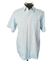 Cambridge Classics Shirt Men&#39;s Size Small Casual Blue Checks Button Front 15 1/2 - £11.24 GBP