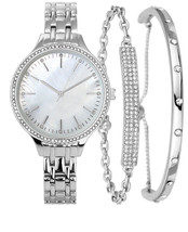 Inc Silver Silver Toned Watch Bracelet Set Bnib 36 Mm Cute Trendy - £23.25 GBP