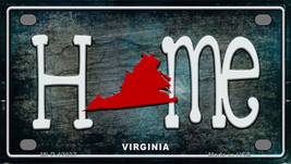 Virginia Home State Outline Novelty Mini Metal License Plate Tag - £11.72 GBP