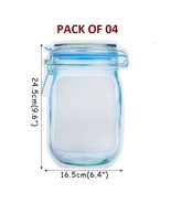 Reusable Mason Jar Bottles Bags Nuts Candy Cookies Bag, (Pack of 4) - £6.95 GBP