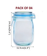 Reusable Mason Jar Bottles Bags Nuts Candy Cookies Bag, (Pack of 4) - £6.68 GBP