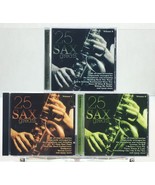 25 Sax Greats 3 CD Set Volume 1 2 3 Time Music International Jazz Collec... - $12.95