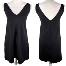 Everlane Dress Black 0 Deep V-Neck A-Line Sleeveless Stretch - $39.59