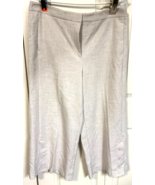 Ann Taylor Dress Pants Womens 14 Creme Twill Pattern Wide Leg NEW - $457.57 MXN