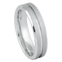 Platinum-plated (ion-plating) White Tungsten – 6mm Ring Engagement Wedding - $797.07 MXN