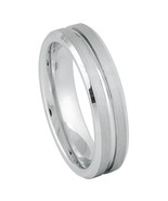 Platinum-plated (ion-plating) White Tungsten – 6mm Ring Engagement Wedding - $797.07 MXN