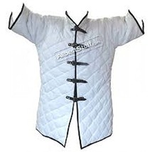 Medieval Thick Padded White Color Viking Gambeson for Armor Drama  - £125.90 GBP