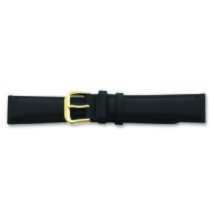 de Beer Black Leather Watch Band 14mm Gold Color - £22.73 GBP
