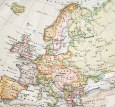 1916 Map Europe Before WW1 Italy German Empire Russia Spain France DWSS15 - $19.99