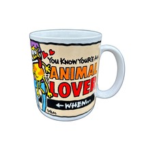 Vintage &quot;You Know You&#39;re an Animal Lover When...&quot; Mug Ganz Korea - $24.74