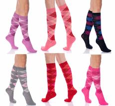 AWS/American Made Colorful Womens Knee High Socks Combed Cotton Soft Long Socks - £13.14 GBP