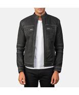  LE Youngster Distressed Black Leather Jacket - £99.99 GBP+