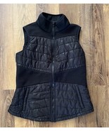 Fila Womens Large Black Qulited Vest Outdoor Athleisure Sleeveless Zip EUC - $21.78