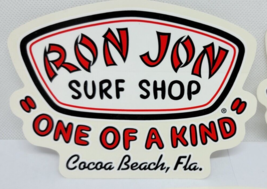 Two Surfing Stickers Ron Jon Surf Shop One Of A Kind Cocoa Beach Florida - £6.24 GBP