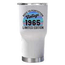 Vintage 1965 Tumbler 30oz With Lid Gift 57 Years Old Aged To Perfection 57th Hap - £22.27 GBP