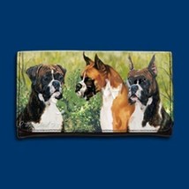 Wallet BOXER Dog Breed Tri-fold Wallet Checkbook...Reduced Price - £10.20 GBP