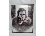 Framed Jon Snow Game Of Thrones Charcoal Portrait 12&quot; X 16&quot; - £54.75 GBP