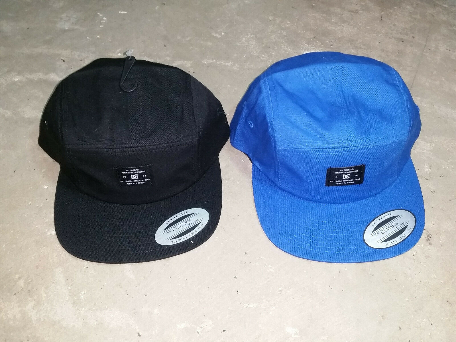 Primary image for DC SHOES Cap Hat Baseball Cap Snapback 5 Panel Patch Logo NOSWOT Blue or Black