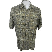 Campia Moda Men Hawaiian camp shirt pit to pit 22 aloha luau tropical vt... - $19.79