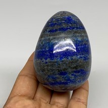 358g, 2.9&quot;x2.1&quot;, Natural Lapis Lazuli Egg Polished @Afghanistan, B33314 - £85.63 GBP
