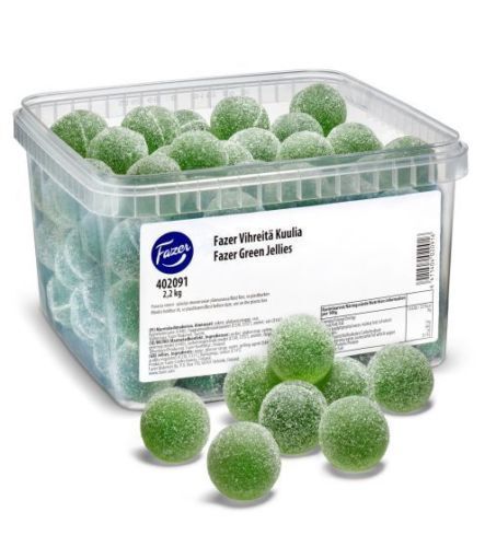 Fazer Green Jellies / Vihreitä Kuulia 2,2 kg - 4.8lb Finland - $64.34