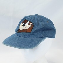 Looney Tunes Taz Tasmanian Devil Embroidered Denim Hat RARE Vintage 1999 WB - $19.59