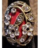 Hurrem Sultan ~ Turkish Goldtone Ring with Gemstones ~ Size 8 ~ Jewelry - $35.11 CAD
