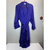 Victoria&#39;s Secret Gold Label Satin Monochrome Print Robe Women&#39;s Size Me... - $512.19 MXN
