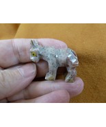 Y-BUR-17 Little gray BURRO donkey mule SOAPSTONE FIGURINE donkeys burros... - $163.26 MXN