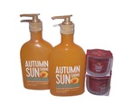 Bath and Body Works Autumn Sunshine Nourishing Soap Red Apple Wreath Candle - £23.89 GBP