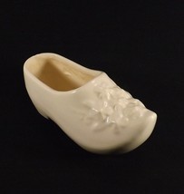 Vintage McCoy Pottery Dutch Shoe Planter Floral Design  6 1/2&quot; x 3&quot; White - £3.58 GBP