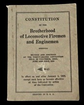 Vtg 1932 Constitution Brotherhood Locomotive Firemen &amp; Enginemen Rare Ep... - £15.42 GBP