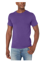 AquaGuard Men&#39;s Heavyweight Combed Ringspun Cotton T-Shirt 2pk Vintage Purple 4X - £7.66 GBP