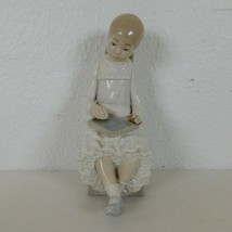 NAO by Lladro Seated Girl with Slate Tablet Chalkboard Figurine Retired #117 EUC - £38.67 GBP