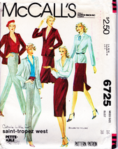 Misses&#39; 3-Pc SUIT Vintage 1979 McCall&#39;s Carole Little Pattern 6725 Size 16 UNCUT - £9.38 GBP